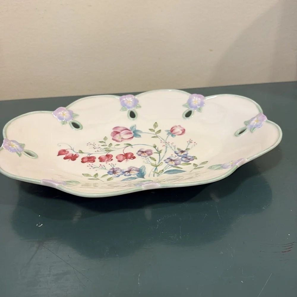 Lenox Spring Bouquet Porcelain Jewelry Tray.